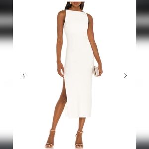 Bec + Bridge Arlette Tuck Midi Dress White Size 8